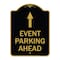 Signmission Designer Series Sign Parking Sign & Post Kit, Black & Gold Aluminum Sign, 18" x 24", BG-1824-23366 A-DES-BG-1824-23366 - alternate 1